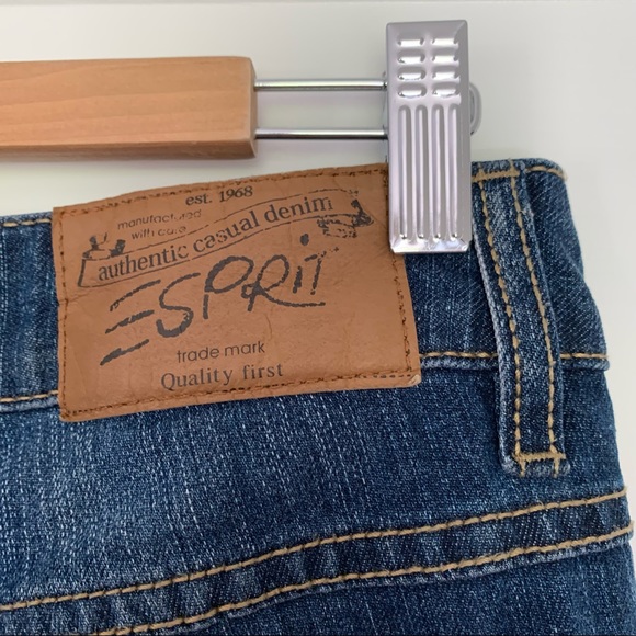 Esprit - Smart Straight Distressed Dark Blue Jeans - Size 32 - Picture 6 of 14